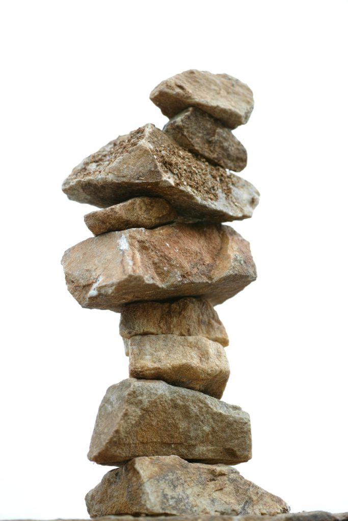 brown and gray stone stack